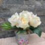 Cream Peony Artificial Silk Flower Arrangement Mothers Day Gift, thumbnail 6 of 6