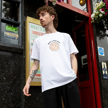 Have A Nice Pint Unisex Slogan T Shirt In White, 4 of 4