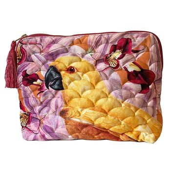 Large Quilted Velvet Make Up Bag, 6 of 6