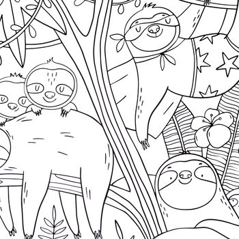 Fun Sloths Giant Activity Colouring Poster, 7 of 8
