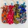 Eco Friendly Bottle Bag, Bright Coloured Wine Gift Bag, Fair Trade, thumbnail 5 of 8