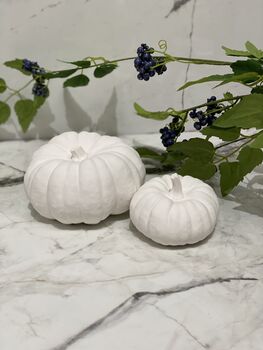 Set Of Three Handmade Stone Pumpkins, 2 of 12