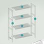 Four Tier Bamboo Storage Shelving Unit, thumbnail 7 of 8