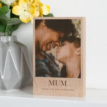 Personalised Thank You Gift For Mum Wood Block, 2 of 5