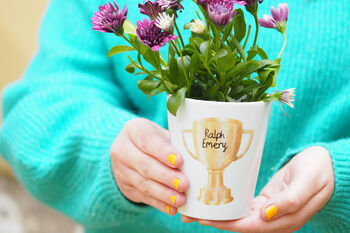 'Champion Cup' Plant Pot Congratulations Gift, 3 of 4
