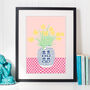 Ginger Jar Of Yellow Tulips Illustration Art Print, thumbnail 4 of 5