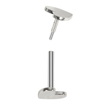 Sterling Silver Heart Labret Earring, 2 of 12