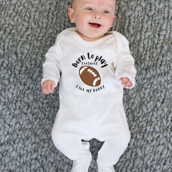 Born To Play American Football Bodysuit, 2 of 9