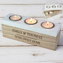Personalised Classic Triple Tea Light Box Tealight Hold, thumbnail 3 of 12