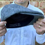 Personalised Secret Father's Day Message Flat Cap, thumbnail 1 of 11