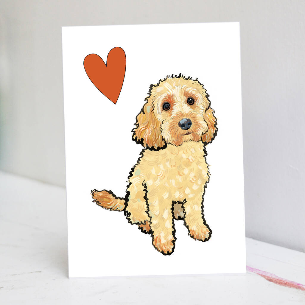 Cockapoo Card | Cockapoo Mothers Day Card By Pet Portrait Illustration ...