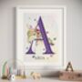 Personalised Unicorn Alphabet Poster, thumbnail 1 of 12