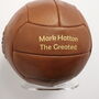 Personalised Vintage Tan Leather Football, thumbnail 7 of 7