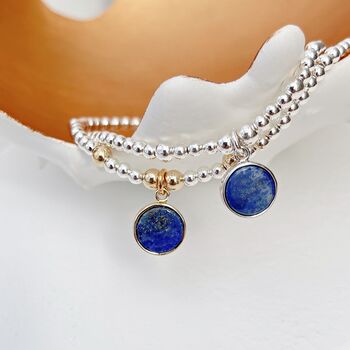 Lapis Lazuli Amulet Sterling Silver Bracelet, 7 of 7
