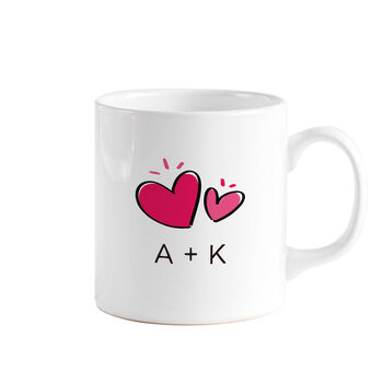 Personalised Valentine’s Day Mug With Initials, 2 of 8