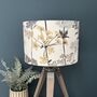 Hedgerow Charcoal And Ochre Botanical Drum Lampshades, thumbnail 1 of 10