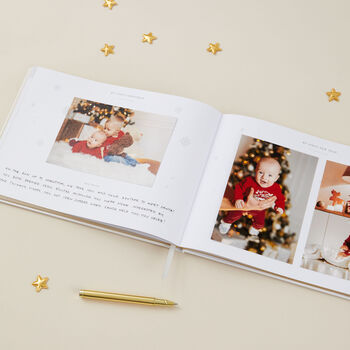 My Baby Journal Lullaby | Luxury Cloth Baby Memory Book With Gold Foil, 9 of 12