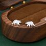 Sterling Silver Tiny Polar Bear Stud Earrings, thumbnail 5 of 12