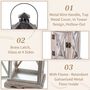 Two Vintage Distressed Wood Decorative Candle Lantern, thumbnail 4 of 7