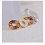 Monaco D’or Gold Rose Ombré Baguette Stud Earrings, thumbnail 4 of 4