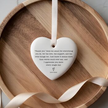 Personalised Thank You Heart Ceramic Keepsake, 5 of 5
