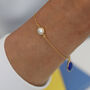 18ct Gold Plated Gemstone Charm Bracelet, thumbnail 4 of 10