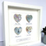 Personalised Map Hearts Story Picture | Wedding Gift, thumbnail 1 of 11