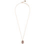 Beatrice Oval Gemstone Necklace Rose Gold Plated Silver, thumbnail 12 of 12