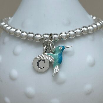Personalised Hummingbird Charm Bracelet, 2 of 5