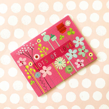 Mini Floral Lots Of Love Card, 3 of 5