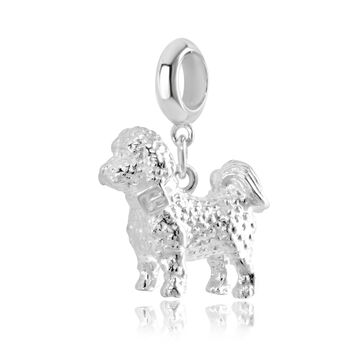 Bichon Charm Sterling Silver, 4 of 12