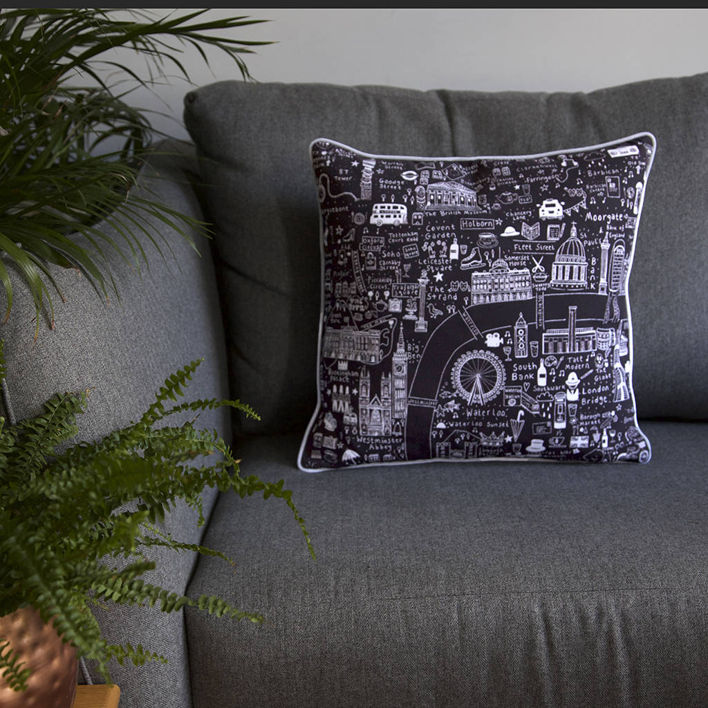 Illustrated London Cushions By House of Cally