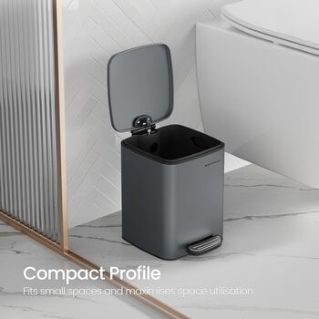 Steel Kitchen Bin Pedal Trash Can, 3 of 8