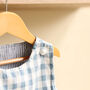Baby Boy’s First Birthday Romper – Blue Gingham Cotton, thumbnail 10 of 10