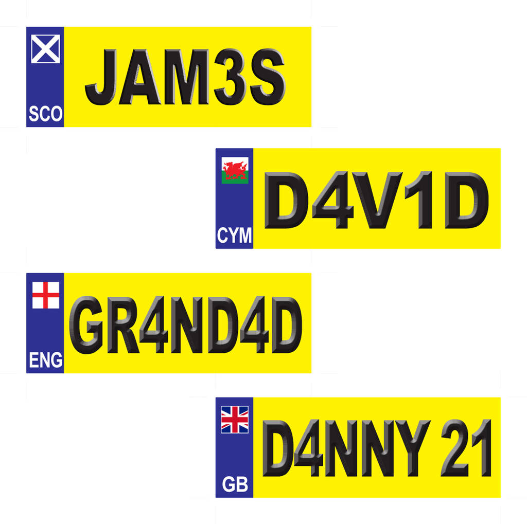 Personalised Double Sided Number Plate Key Ring By FROZEN FIRE