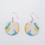 Mosaic Wooden Drop Earrings, thumbnail 3 of 8