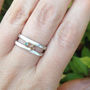 Square Gemset Ring With Choice Of Birthstones, thumbnail 2 of 2
