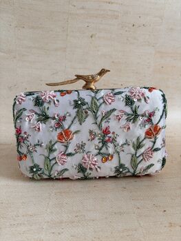 Floral Bird Clasp Clutch Bag, 8 of 12
