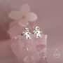 Sterling Silver Tiny Voodoo Doll Stud Earrings, thumbnail 2 of 11