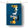 Doggy Friends Small Tray + Blue Tea Towel Gift Set, thumbnail 3 of 7