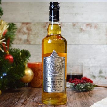 Personalised Xmas Single Malt Whisky With Pewter Label, 3 of 6