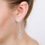 Triple Circle Drop Earrings With Chain Detail, thumbnail 1 of 5