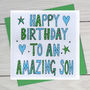 Personalised Son Birthday Book Card, thumbnail 2 of 7