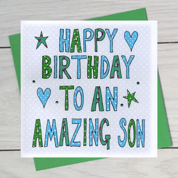 Personalised Son Birthday Book Card, 2 of 7