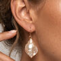 Gold Coastal Shell Drop Hook Earrings, thumbnail 3 of 6