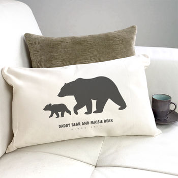 Personalised 'Daddy And Baby Bear' Cushion Cover, 2 of 6