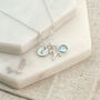 Silver Plated Aries, Initial And Birthstone Necklace, thumbnail 2 of 7