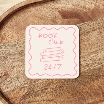 Book Club 24/Seven | Watermelon And Cream | Coaster, 3 of 3