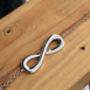 Infinity Plain Bracelet Rose Or Gold Plated 925 Silver, thumbnail 6 of 9