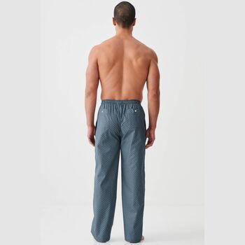 Men's 'Geometric Moorland' Crisp Cotton Pyjama Trousers, 3 of 5